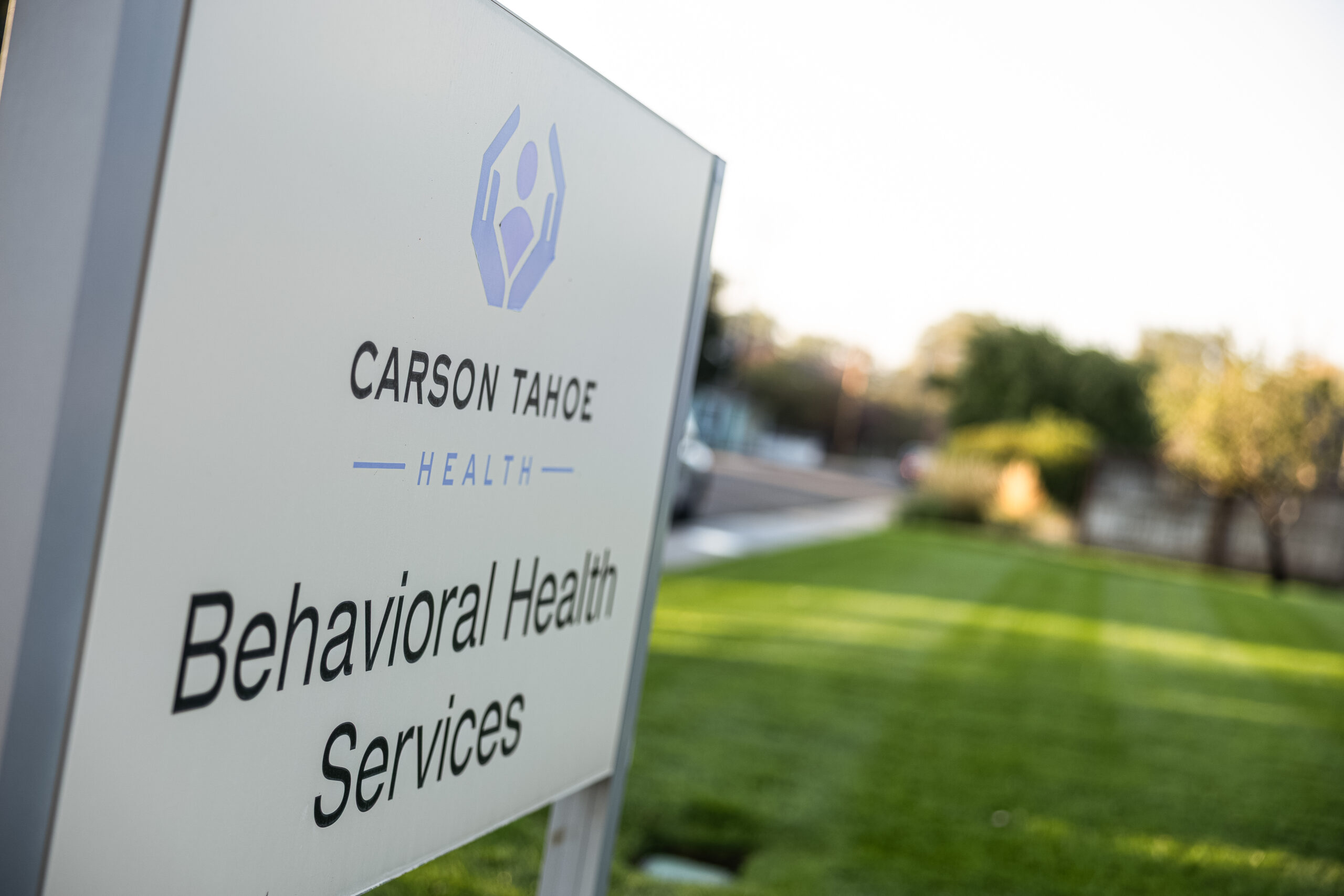 Carson Tahoe Health Behavioral Health Services sign displayed outside a facility on the campus.