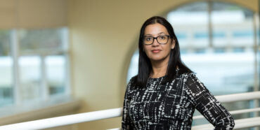 Portrait of Saadia Akhtar standing indoors at Carson Tahoe Health.