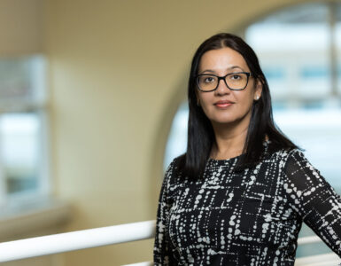 Portrait of Saadia Akhtar standing indoors at Carson Tahoe Health.