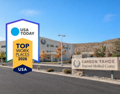 Carson Tahoe Regional Medical Center with USA TODAY Top Workplaces 2026 badge displayed