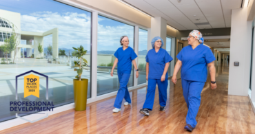 Carson Tahoe Health team walking in hospital hallway representing professional development workplace award
