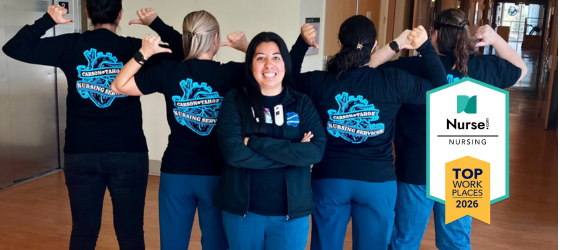 Carson Tahoe nurses with 2026 Top Workplace for Nursing award
