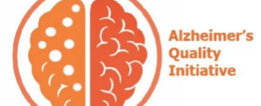Alzheimer’s Quality Initiative logo featuring a stylized brain representing dementia care and quality improvement