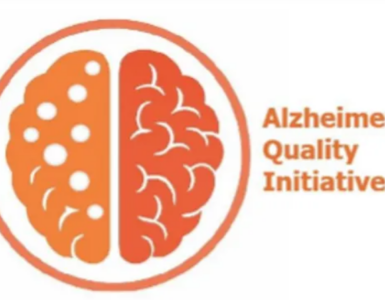 Alzheimer’s Quality Initiative logo featuring a stylized brain representing dementia care and quality improvement