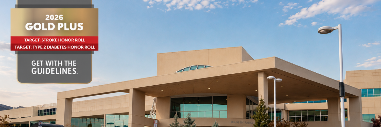 Carson Tahoe Regional Medical Center with American Heart Association Gold Plus stroke care award badge