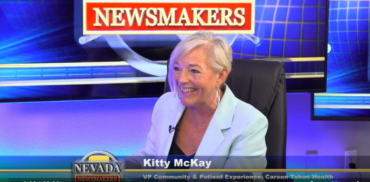 Kitty McKay on Nevada Newsmakers interview set.
