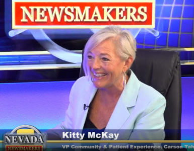 Kitty McKay on Nevada Newsmakers interview set.