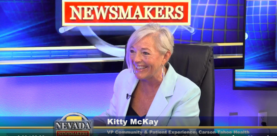 Kitty McKay on Nevada Newsmakers interview set.