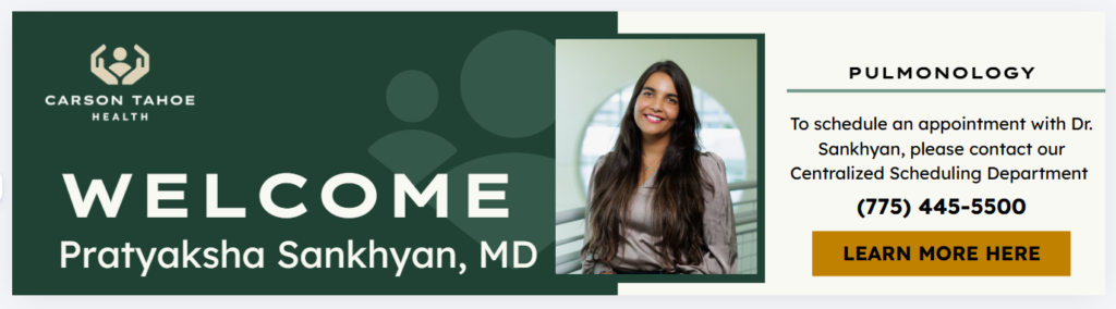 Dr. Pratyaksha Sankhyan, pulmonary and critical care provider at Carson Tahoe Health