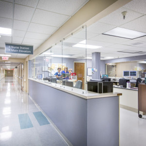 Nurse station at the Carson Tahoe Continuing Care Hospital.