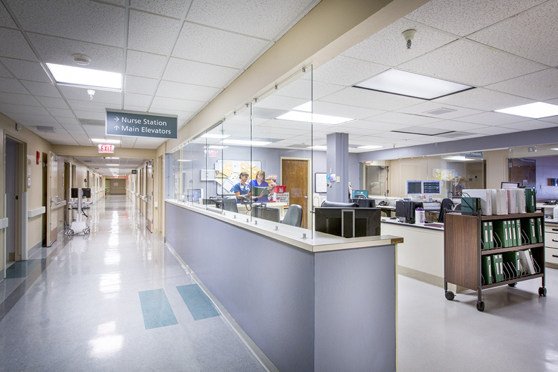 Nurse station at the Carson Tahoe Continuing Care Hospital.
